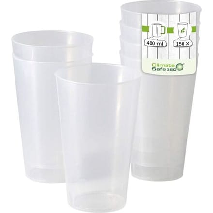 GGM Gastro (150 Stück) Mehrwegbecher - 400ml - Ø 85mm - Transparent