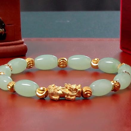 Gelukkige vrouwen Jade Bixie armband 3D PiYao armband wit