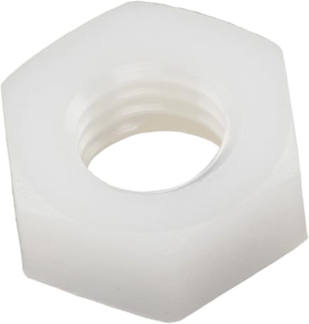 Cosensi - Set van 25 hex moeren - M8x1.25mm - Polyamide - Wit - DIY projecten - Duurzaam en weerbestendig - Voor hobbyisten
