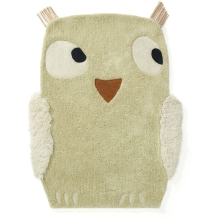 Kid's Concept Vloerkleed 90 cm x 120 cm Uil Edvin Groen