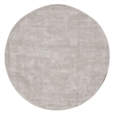 MUST Living Carpet La Belle round large,Ø250 cm, light grey, 100% viscose