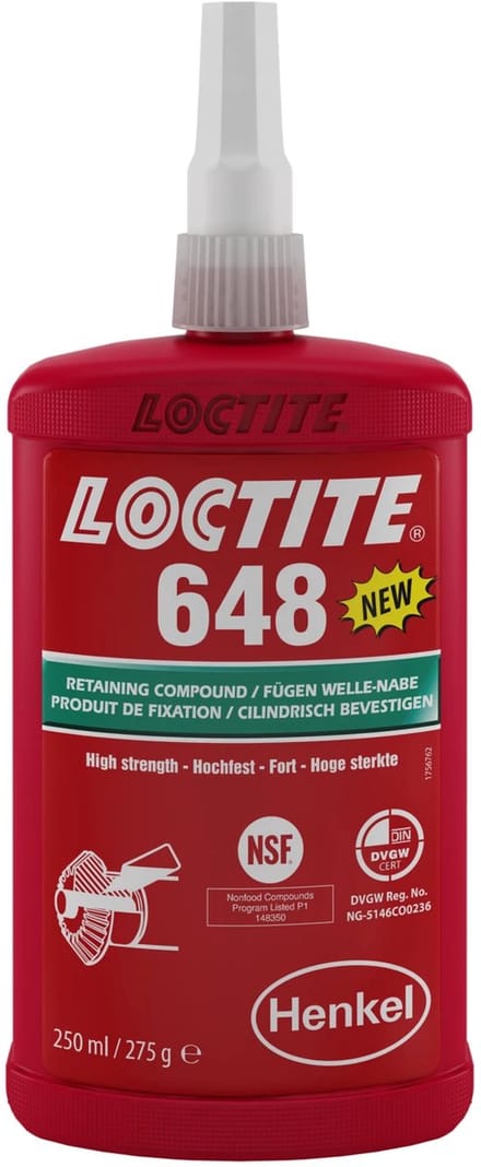 LOCTITE 648 50ML Fluorescerend onder UV voor kwaliteitscontrole.