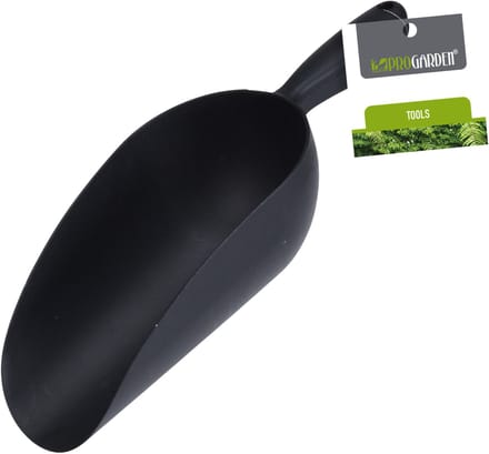 Pro Garden Moestuinschep - kunststof - donker grijs - handschep - schepje - 33 cm
