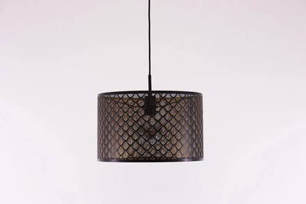 Sfeervolle hanglamp Laser - 40cm - zwart goud opengewerkt
