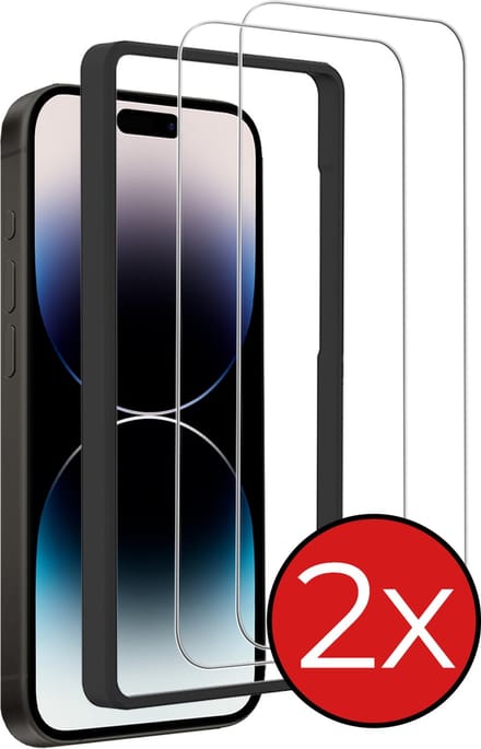 Screenprotector - 2 Stuks - Geschikt voor Apple iPhone 14 Plus - Met Installatie Frame - Beschermglas - Gehard Glas - Tempered Glass - Screen Protector
