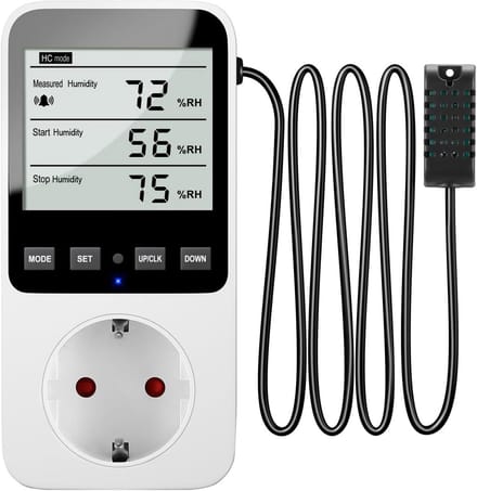Digitale Temperatuur en Vochtigheid Controller met Sensor voor Optimalisatie Binnenklimaat
