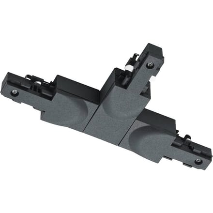 Trio Lighting T-verbinder DUOline, PE buiten links, mat zwart