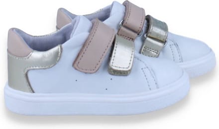 Pinocchio Meisjes Sneaker Wit/roze/goud | Maat: 22