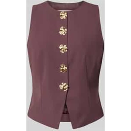 Bodywarmer met ronde hals en knoopsluiting