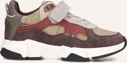 Ton & Ton Jongens Lage sneakers Chunky zool Boje - Bruin - Suède - Maat 33