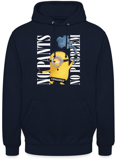 Minions Censored No Pants No Problem Hoodie Unisex