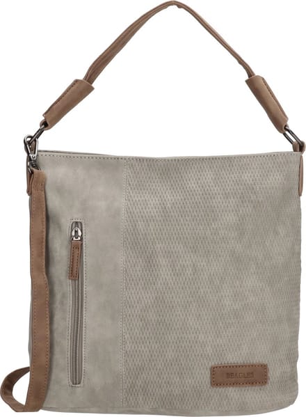 Beagles Brunete Schoudertas Hobo Tas met extra lang hengsel - Lichtgrijs