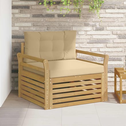 vidaXL - Buitensofa - Polyester - Wit