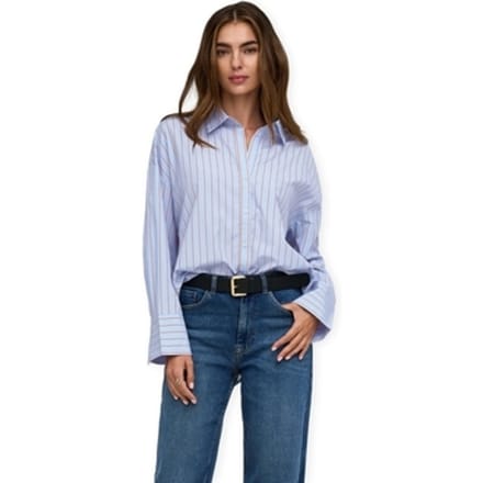 Blouse Only Oregon Alva Shirt - Dusty Blue/Fig