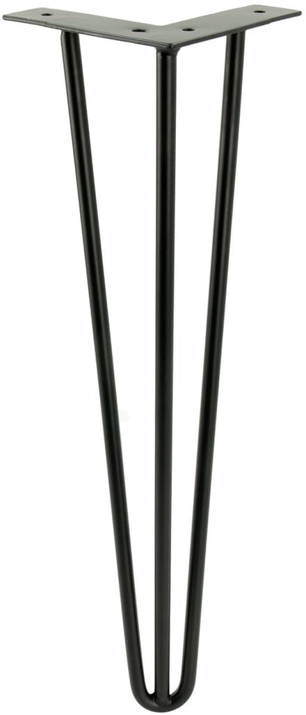 B&B – Hairpin Meubelpoot – Staal Zwart – 41 cm – 3-Poots Ontwerp – Duurzaam