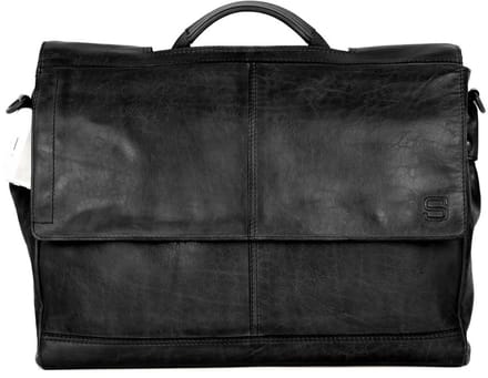 Leren Laptoptas - 15.6 inch - Benzo - Zwart