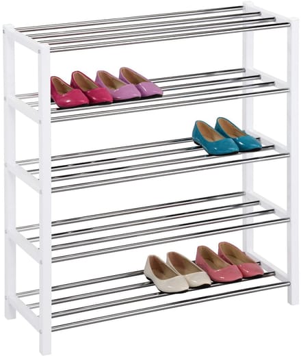 Schoenenrek DUBLIN met 5 planken – Wit