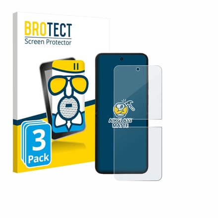 BROTECT - Screenprotector voor Xiaomi MIX Flip 2 - Folie Beschermfolie Beschermglas matte 3 Stuks