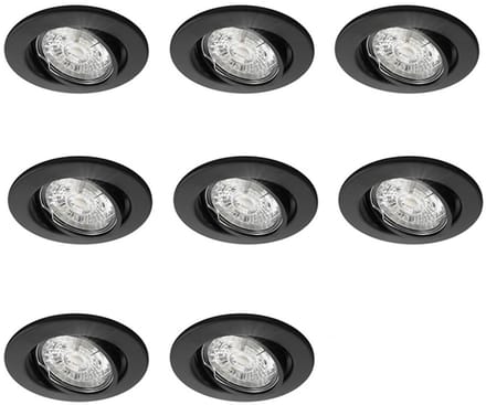 Lybardo - Inbouwspots - 8-pack - Spotjes Inbouw - Lucca - Kantelbaar