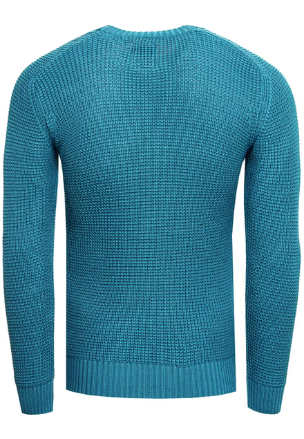 Chunky Slim Fit Trui met Ronde Hals
