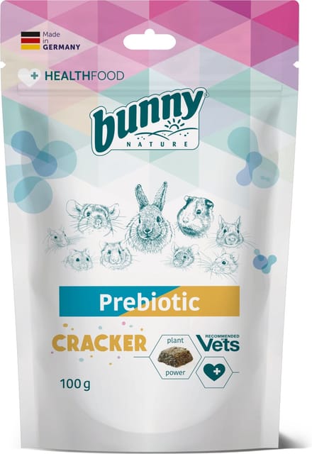 Bunny Nature Prebiotic Cracker 100g - Prebiotische Snack Knaagdieren - Ondersteunt Darmflora en Spijsvertering