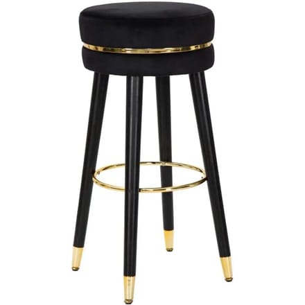 Barkruk Paris Nero/gold Ø 35×74 cm