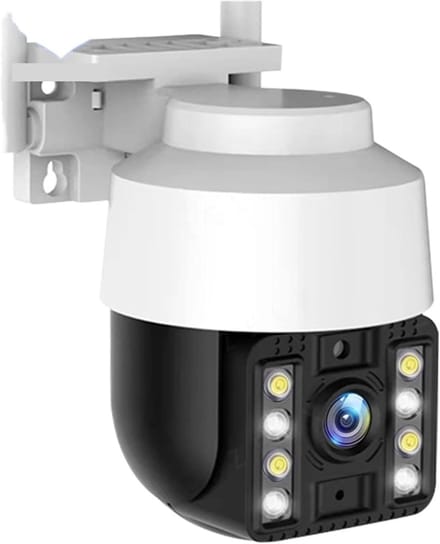 Beveiligingscamera Buiten - IP Camera PTZ - Huisbewaking Buiten - AI Menselijke Detectie - 8MP 4K - Wit