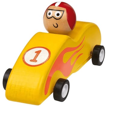 Raceauto Geel - Speelgoedvoertuig