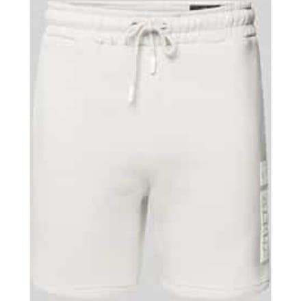 Regular fit sweatshorts met labelprint