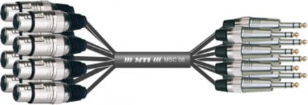MUSIC STORE Studio Multicore/Eco 8/XLR-Kl. 1,5m / XLR female > jack sym - Analoge multicore kabel