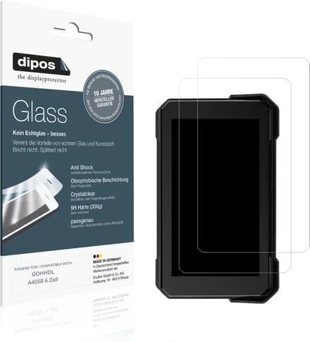 dipos – 2x Pantserfolie geschikt voor GOHHDL A4058 6 Zoll | 9H Screenprotector