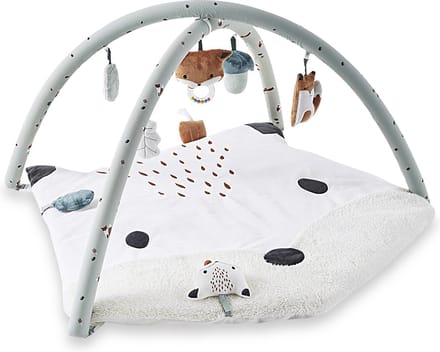 Vertbaudet Speelkleed - diermotief - vos en tijger - 90cm - pluche en fluweel