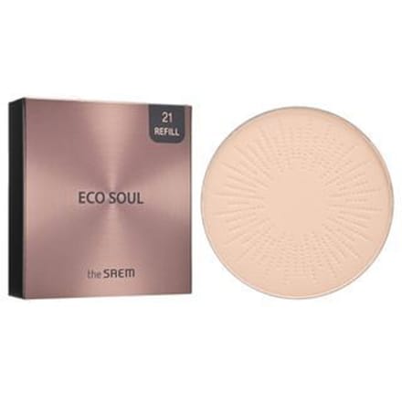 The Saem - Eco Soul Luxury Gold Pact Refill Only - 2 Colors #21 Light Beige