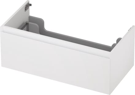 INK® wastafelonderkast 1 lade greeploos gelakt 90x45x35cm, mat wit