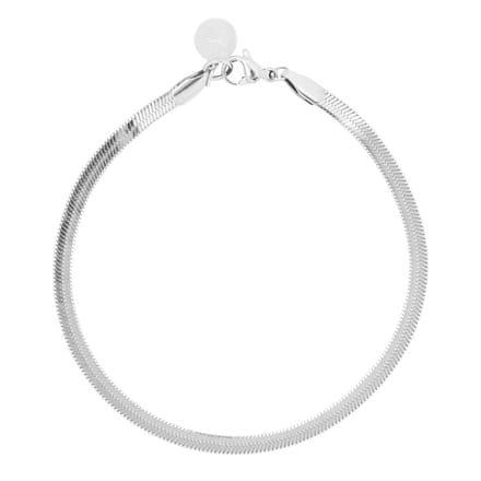 Chic by Lirette - Armband RVS Platte Schakels - Zilver
