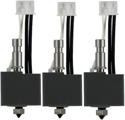 Dailygoods- Hotend 3-pack - 0,2 mm/0,4 mm/0,6 mm - Messing Mondstuk