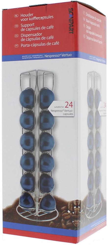 Scanpart capsulehouder - RVS - Geschikt voor 24 Nespresso Vertuo capsules - Cuphouder - Koffiecups houder