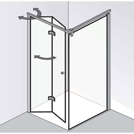 HSK Atelier Plan hinged folding door for side panel 75 cm hinged left 17788075-41-50-L
