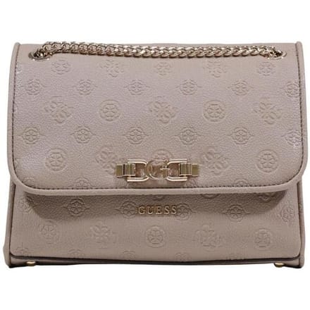 GUESS schoudertas Anise Convertible Xbody Flap Dark Taupe Logo