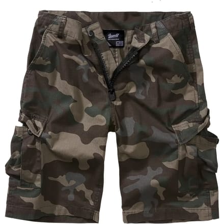 Brandit - BDU Ripstop darkcamo Kinder Cargo Korte broek - Kids 146/152 - Groen