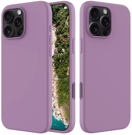MobyDefend Hoesje - Geschikt voor iPhone 16 Pro Max - Matte Siliconen Backcover - Paars