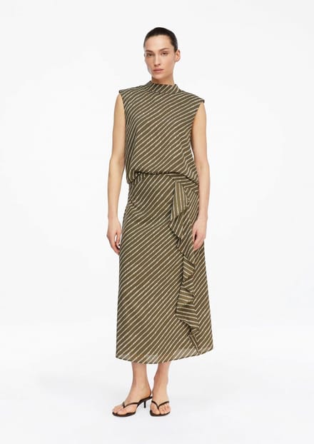Vrouwen mousseline rok COMMA Midi