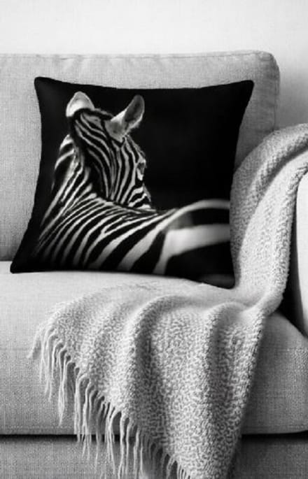 Monochrome Zebra Collection Kussenhoes - 45x45 cm
