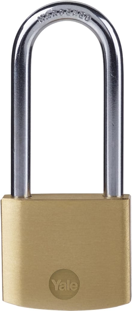 Yale - Messing Hangslot - 40 mm - Lange Beugel - Standard Protection