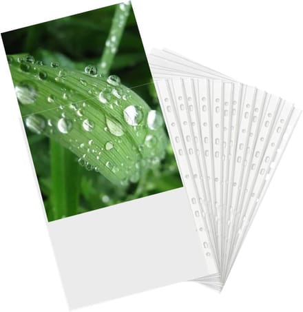 100 Stuks A4 Geperforeerde Beschermhoezen, 80 Micron Poly Papier, Perfect voor Mappen en Archivering