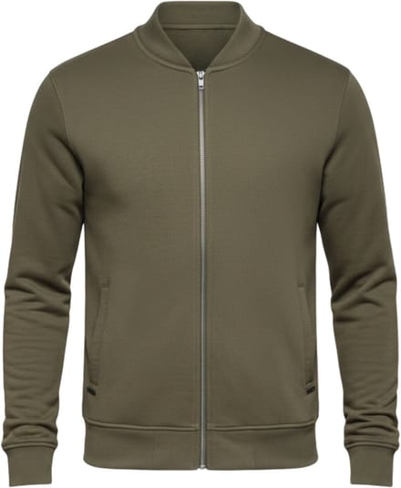 OMBRE Sweater - Regular Fit - Katoen - Lange Mouw Kaki S