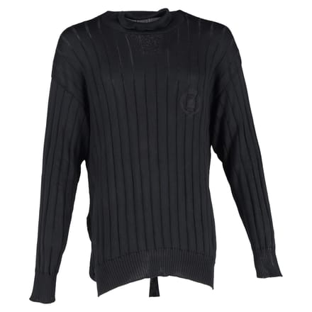 Balenciaga oversized coltrui van zwarte zijde