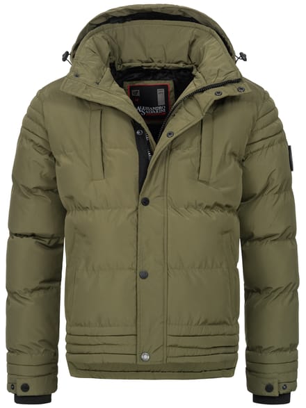 Alessandro Salvarini heren winterjas AS-281 met teddyvoering en afneembare capuchon