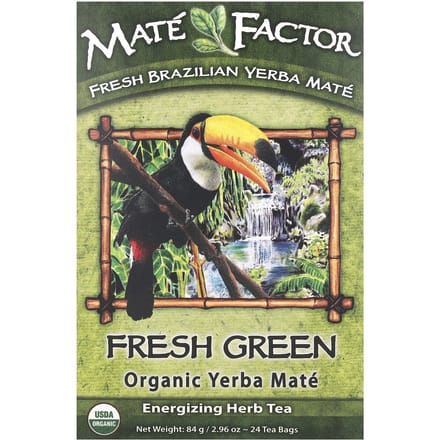Yerba Maté Bio, Vert Frais, 24 Sachets de Thé, 84G (2.96Oz) beige