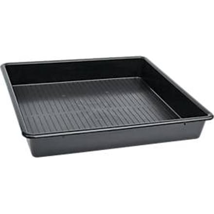 Opvangbak voor kleine containers, met rooster, inhoud 99 l, polyethyleen, zwart